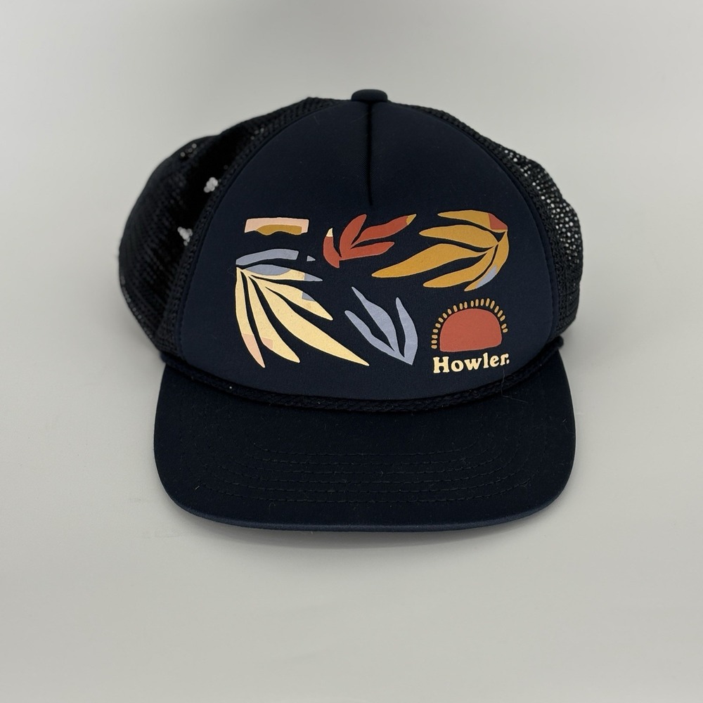 Howler Brothers Abstract Savannah Snapback Foam Panel Trucker Hat Navy